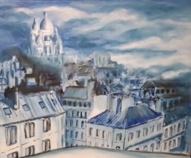 Peinture intitulée "Montmartre" par Eric Espigares, Œuvre d'art originale, Acrylique