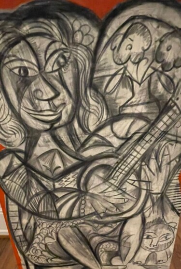 Картина под названием "19_Musicos" - Eric Force, Подлинное произведение искусства, Акрил Установлен на Деревянная рама для н…