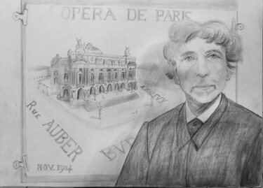Рисунок под названием "Opéra moi" - Eric Garnier, Подлинное произведение искусства, Графит