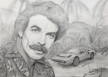 Drawing titled "Magnum" by Eric Garnier, Original Artwork, Graphite