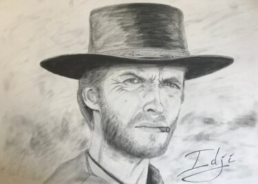 Drawing titled "Clint" by Eric Garnier, Original Artwork, Graphite