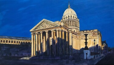 Painting titled "Panthéon" by Eric Garnier, Original Artwork, Acrylic Mounted on Wood Stretcher frame