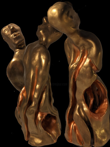 Скульптура под названием "Homnéral" - Eric Grunig, Подлинное произведение искусства, Глина