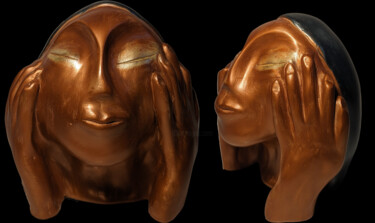Sculpture titled "Africaine" by Eric Grunig, Original Artwork, Clay