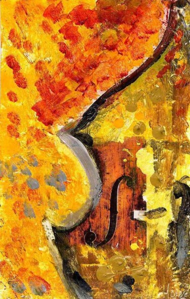 Peinture intitulée "Red Bass" par Eric Hervé, Œuvre d'art originale, Acrylique