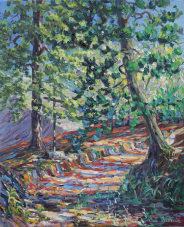 Peinture intitulée "Calvaire forestier." par Eric Ivan Bertrand, Œuvre d'art originale, Huile
