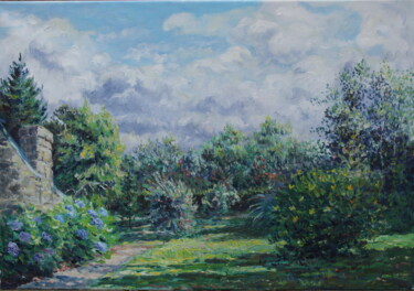 Peinture intitulée "Jardin en bretagne" par Eric Ivan Bertrand, Œuvre d'art originale, Huile