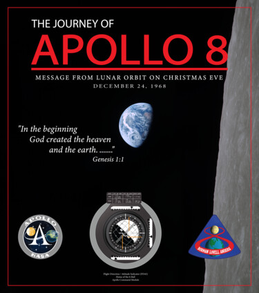 Apollo 8 Christmas Message Digital Arts titled "Apollo 8 Christmas…" by Eric Kam, Original Art, 2D Digital Work