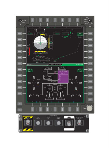 Orion Cockpit Digital Arts titled "Orion Cockpit" by Eric Kam, Original Art, 2D Digital Work