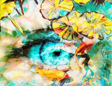 Цифровое искусство под названием "Turquoise" - Eric L Vadé, Подлинное произведение искусства, 2D Цифровая Работа