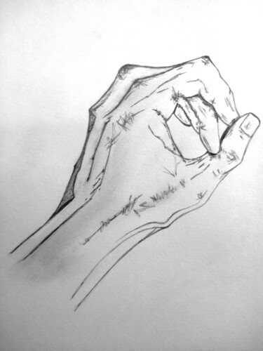 Dessin intitulée "A Quick Hand Sketch" par Eric L Vadé, Œuvre d'art originale, Crayon