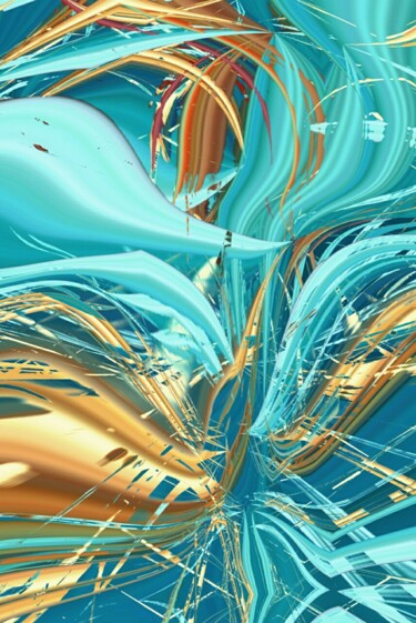 Digital Arts με τίτλο "Ocean's Tempest" από Eric L Vadé, Αυθεντικά έργα τέχνης, 2D ψηφιακή εργασία