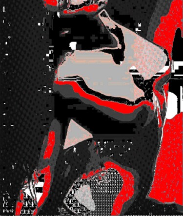 Digital Arts titled "Red Black" by Eric L Vadé, Original Artwork, Digital Painting