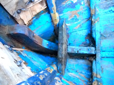 Fotografia zatytułowany „Blue Boat Hull” autorstwa Eric L Vadé, Oryginalna praca, Fotografia nie manipulowana