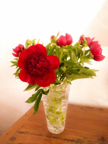 Photographie intitulée "Bouquet de Pivoines" par Eric L Vadé, Œuvre d'art originale, Photographie non manipulée