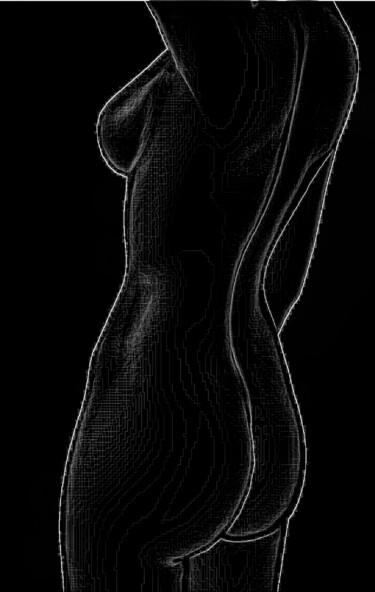 Arts numériques intitulée "Low Key Nude I" par Eric L Vadé, Œuvre d'art originale, Travail numérique 2D