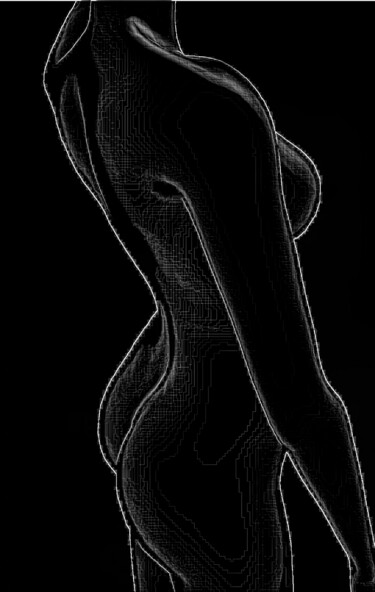 Arts numériques intitulée "Low Key Nude II" par Eric L Vadé, Œuvre d'art originale, Travail numérique 2D