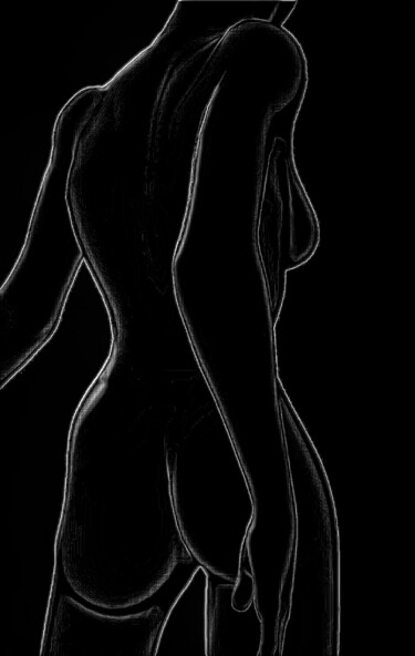 Arts numériques intitulée "Low Key Nude III" par Eric L Vadé, Œuvre d'art originale, Travail numérique 2D