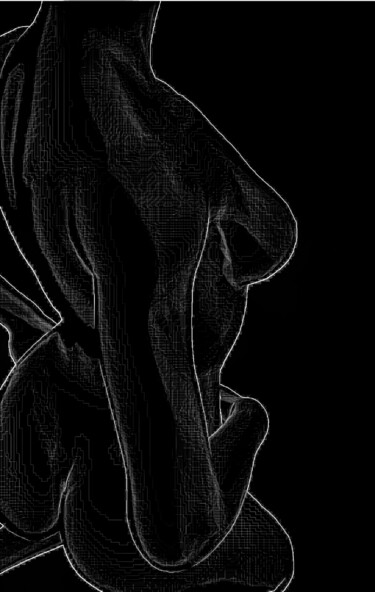 Digitale Kunst getiteld "Low Key Nude VII" door Eric L Vadé, Origineel Kunstwerk, 3D-modellering