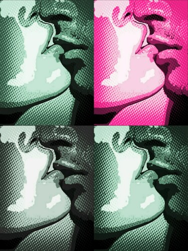 Artes digitais intitulada "Kisses" por Eric L Vadé, Obras de arte originais, Trabalho Digital 2D