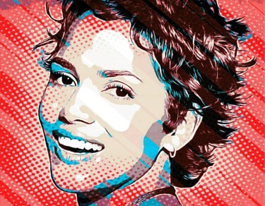 Artes digitais intitulada "Halle Berry" por Eric L Vadé, Obras de arte originais, Trabalho Digital 2D
