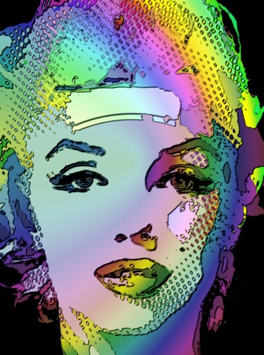 Arte digitale intitolato "Monroe Marylin" da Eric L Vadé, Opera d'arte originale, Fotomontaggio