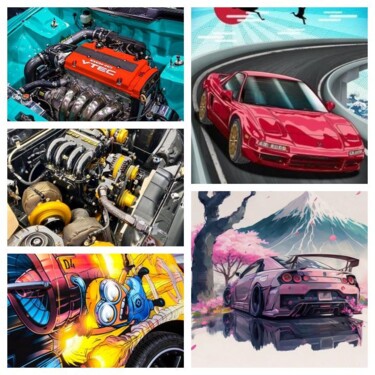 Collages titled "Fast Furious Inspir…" by Eric L Vadé, Original Artwork, Digital Collage