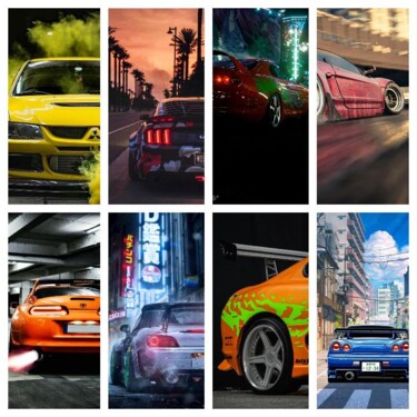 Collages titled "Fast Furious III" by Eric L Vadé, Original Artwork, Digital Collage