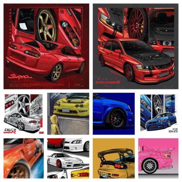 Collages titled "Fast Furious Inspir…" by Eric L Vadé, Original Artwork, Digital Collage