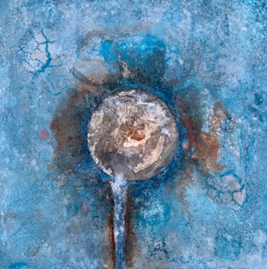 Картина под названием "Matière bleue" - Eric Leroy (Rico), Подлинное произведение искусства, Акрил Установлен на Деревянная…