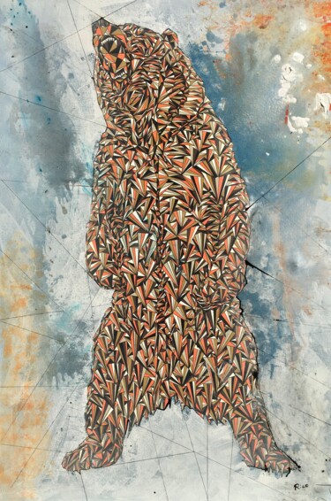 Pintura titulada "Ours#2 - art abstra…" por Eric Leroy (Rico), Obra de arte original, Acrílico Montado en Bastidor de camill…