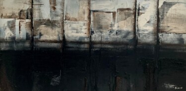 Pittura intitolato "Le mur - art abstra…" da Eric Leroy (Rico), Opera d'arte originale, Acrilico Montato su Telaio per barel…