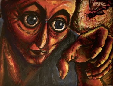 « Sans titre » Painting titled "« Sans titre »" by Eric Leroy (Rico), Original Art, Acrylic Mounted on Cardboard