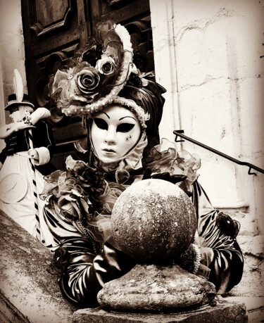 Photography titled "Carnaval vénitien -…" by Eric Leroy (Rico), Original Artwork, Digital Photography Mounted on Aluminium