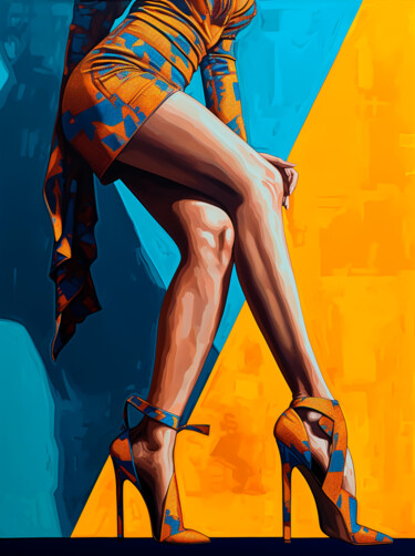 Digital Arts titled "#1 - Wonderful legs…" by Eric Lespinasse, Original Artwork, Digital Painting