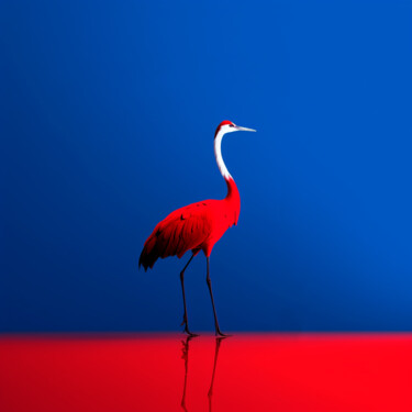 Φωτογραφία με τίτλο "#1 - Colorful heron" από Eric Lespinasse, Αυθεντικά έργα τέχνης, Ψηφιακή φωτογραφία Τοποθετήθηκε στο Αλ…