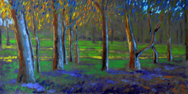 Schilderij getiteld "Eucalyptus Grove" door Eric Matranga, Origineel Kunstwerk, Olie