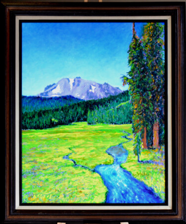 Pintura intitulada "Mt Lassen in Summer" por Eric Matranga, Obras de arte originais, Óleo Montado em artwork_cat.