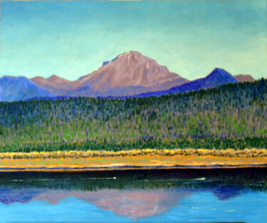 Malarstwo zatytułowany „Mt Lassen from Lake…” autorstwa Eric Matranga, Oryginalna praca, Olej