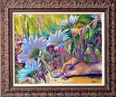 Painting titled "From the Eye of the…" by Eric Matranga, Original Artwork, Oil Mounted on Wood Stretcher frame
