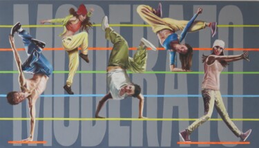 Картина под названием "Moderato breakers" - Eric Mazurie, Подлинное произведение искусства, Масло Установлен на Деревянная п…