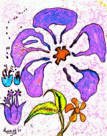 Drawing titled "flowers2.jpg" by Eric Mosley, Original Artwork