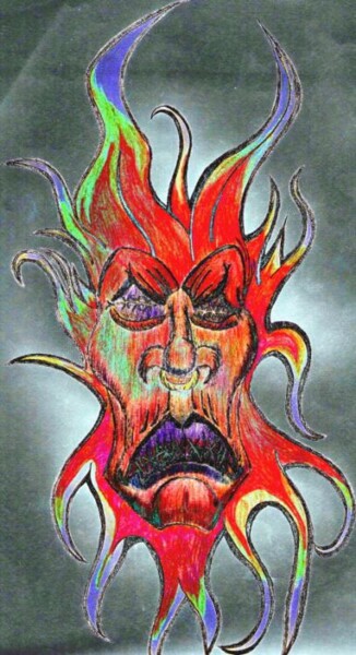 Drawing titled "Black sun voodoo" by Eric Mosley, Original Artwork