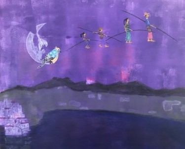 Pittura intitolato "migration" da Eric Pailhassard, Opera d'arte originale, Acrilico