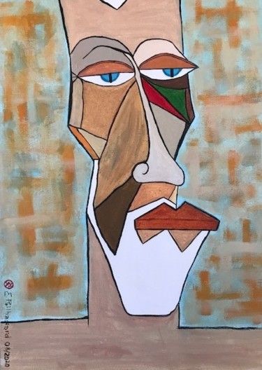 Peinture intitulée "autoportrait" par Eric Pailhassard, Œuvre d'art originale, Acrylique