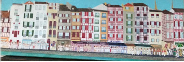 Bainko haurren eguneko ospakizunak Pays Basque Peinture intitulée "Bainko haurren egun…" par Eric Pailhassard, Œuvre d'art originale, Acrylique