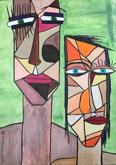 Painting titled "4X" by Eric Pailhassard, Original Artwork, Acrylic