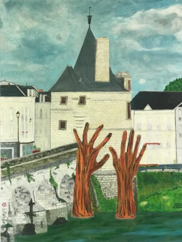 Painting titled "Chatellerault Mystè…" by Eric Pailhassard, Original Artwork, Acrylic