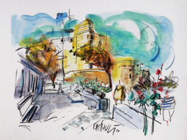 Drawing titled "Charente Maritime -…" by Eric Raimbault, Original Artwork, Watercolor