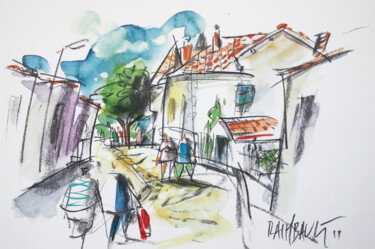 Dessin intitulée "Charente Maritime -…" par Eric Raimbault, Œuvre d'art originale, Aquarelle